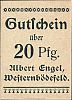 Westernbödefeld, 1919, Albert Engel, Notgeld, 20 Pfennig